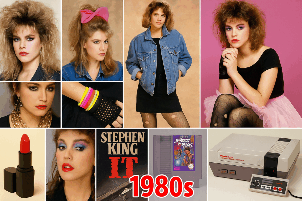 moodboard anni 80 ragazza ribelle
