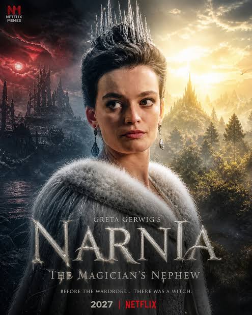 Locandina di Narnia: Il nipote del mago di Greta Gerwig con Emma Mackey nei panni di Jadis, la futura Strega Bianca